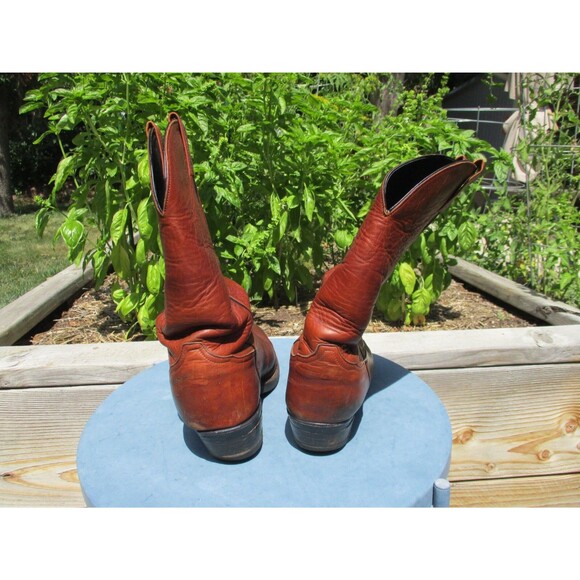 Tony Lama Cowboy Boots Men 10 EEE 3E Brown Leather Western Work Wear - Picture 7 of 13
